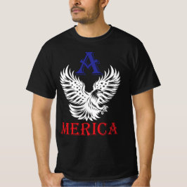 Amerikansk öre med amerikansk Flagga T Shirt