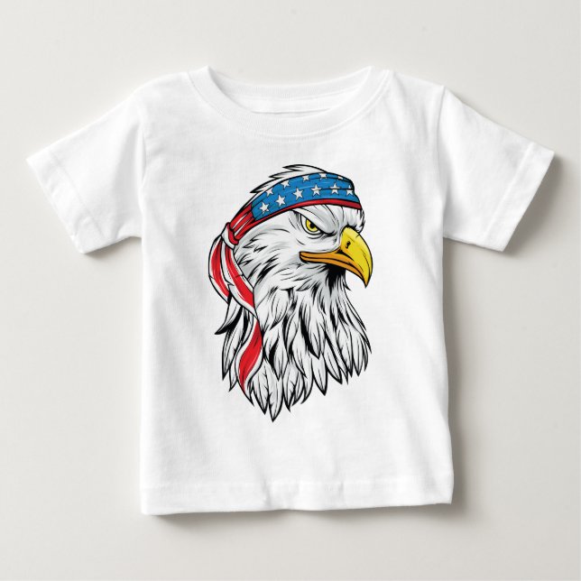 Amerikansk örn 4:e July T Shirt (Framsida)