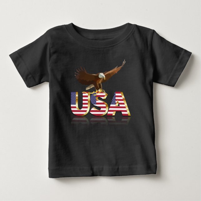 Amerikansk örn flagga tee shirt (Framsida)