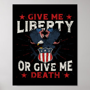 Amerikansk Örn Ge Frihet Eller Ge Regering Poster