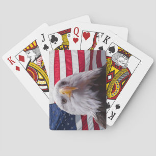 Amerikansk örn och Flagga Casinokort
