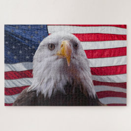 Amerikansk örn och flagga pussel