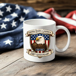Amerikansk örn och flaggsköld design kaffemugg