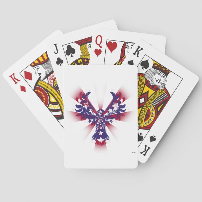 Amerikansk Örn Stjärnor & Ränder Casinokort (Baksidan)