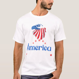 Amerikansk Örn T-Shirt | USA Flagga Patriotisk Tee