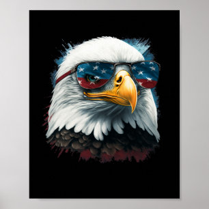 Amerikansk Örn Usa Flagga Tröja 4:e Juli Örn Poster