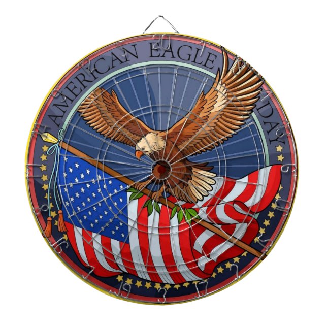 Amerikansk Örnedag Darttavla (Framsidan)