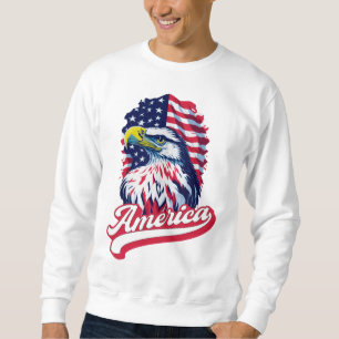 Amerikansk örnflagga lång ärmad tröja