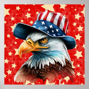 Amerikansk örnflagga poster