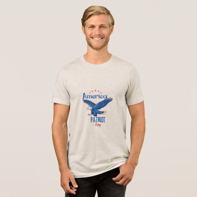 Amerikansk örnflygning t shirt (Framsida Full)