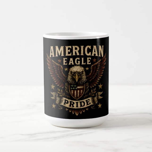 Amerikansk Örnstolthet – Modig USA-frihet Kaffemugg (Center)