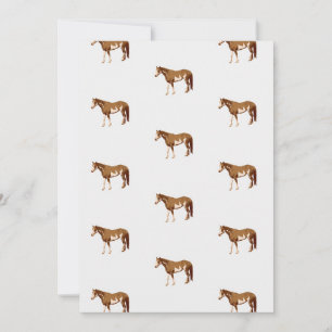 Amerikansk Paint Horse Akvarell Equestrian Tack Kort
