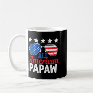 Amerikansk Papaya Retro 4:e Juli Patriotisk Kaffemugg