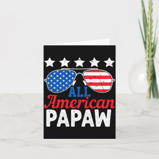 Amerikansk Papaya Retro 4:e Juli Patriotisk Kort