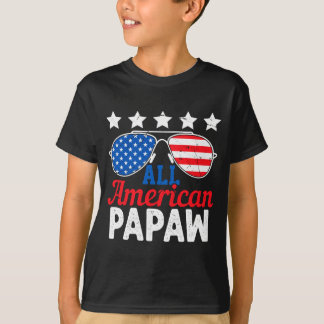 Amerikansk Papaya Retro 4:e Juli Patriotisk T Shirt