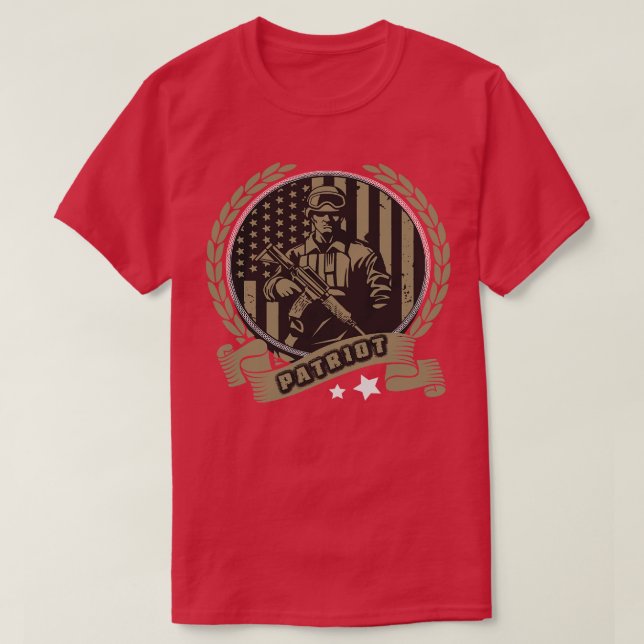 Amerikansk patriot (2) t shirt (Design framsida)