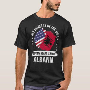 Amerikansk patriot Albanien Flagga Amerikanska alb T Shirt