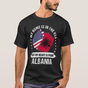 Amerikansk patriot Albanien Flagga Amerikanska alb T Shirt