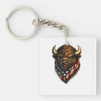 Amerikansk Patriot Buffalo Huvud Grafisk