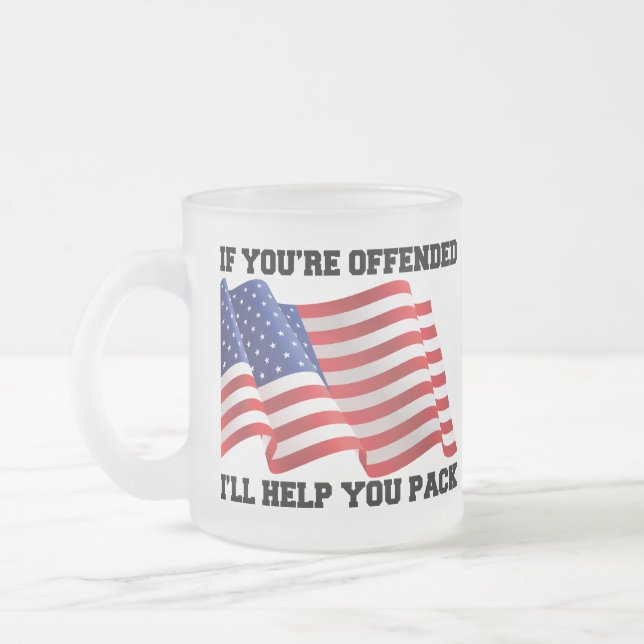 Amerikansk patriot frostad glasmugg (Vänster)