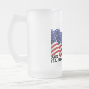 Amerikansk patriot frostat ölglas