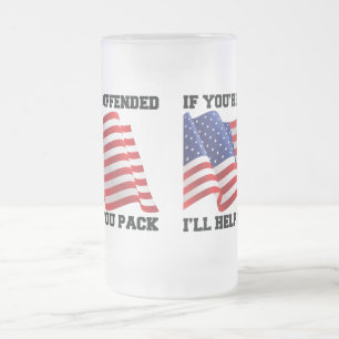 Amerikansk patriot frostat ölglas