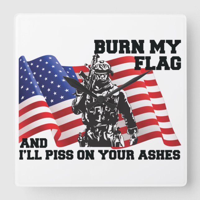 Amerikansk patriot  fyrkantig klocka (Framsida)