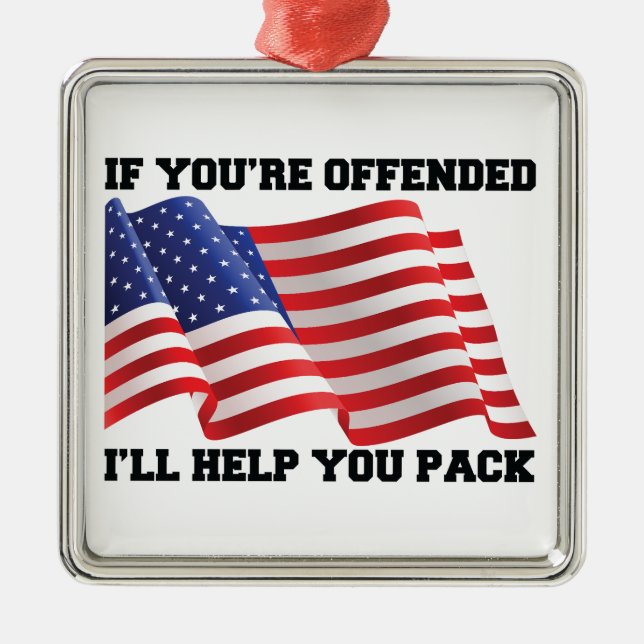 Amerikansk patriot julgransprydnad metall (Framsidan)