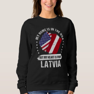 Amerikansk patriot Lettland Flagga Amerikansk Lett T Shirt