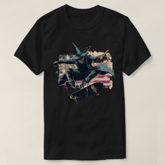 Amerikansk patriot-skridguide t shirt
