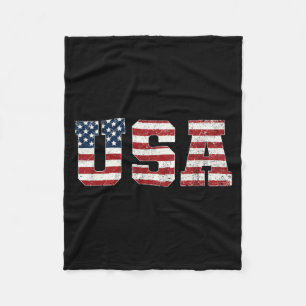 Amerikansk patriotisk amerikansk flagg skjorta män fleecefilt