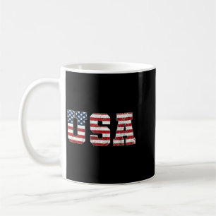 Amerikansk patriotisk amerikansk flagg skjorta män kaffemugg