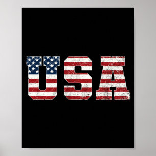 Amerikansk patriotisk amerikansk flagg skjorta män poster
