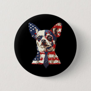 Amerikansk patriotisk amerikansk flagga 4 juli USA Knapp
