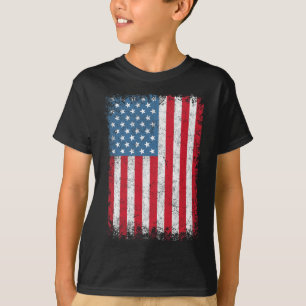 Amerikansk patriotisk amerikansk flagga för män kv t shirt