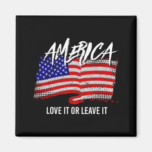 Amerikansk patriotisk amerikansk flagga frihet gra magnet