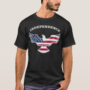 Amerikansk patriotisk amerikansk örn stjärnor ränd t shirt