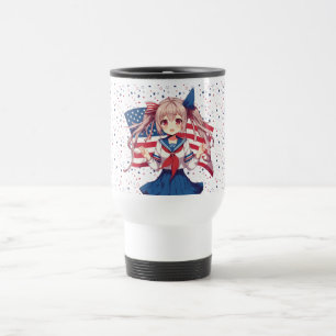 Amerikansk patriotisk animerad flicka resemugg
