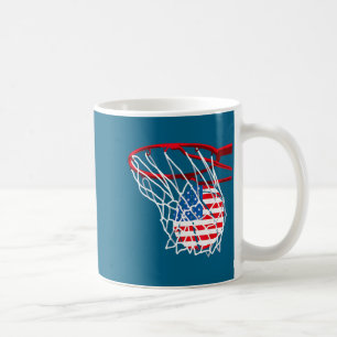 Amerikansk Patriotisk Basket 4:e Juli Usa Flagga Kaffemugg