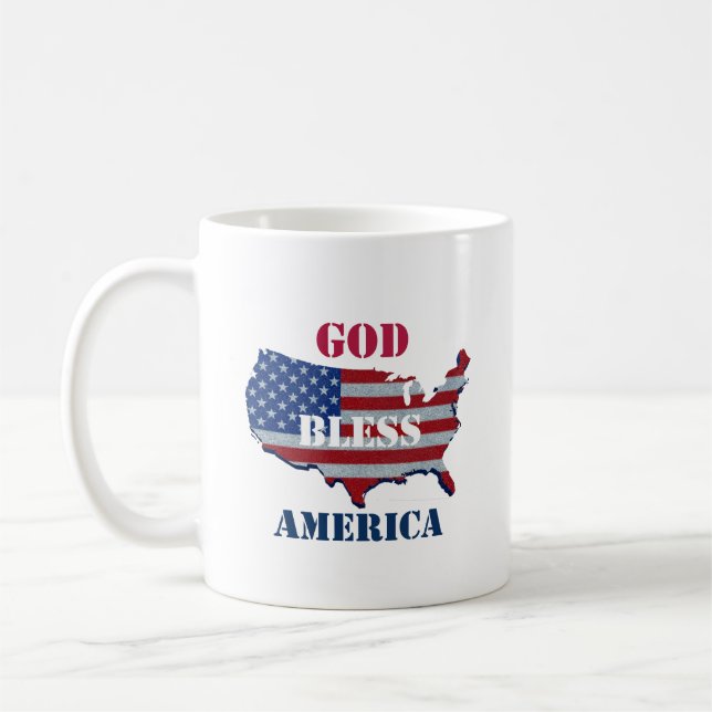 Amerikansk patriotisk design kaffemugg (Vänster)