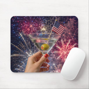 Amerikansk patriotisk Martini Skål Musmatta