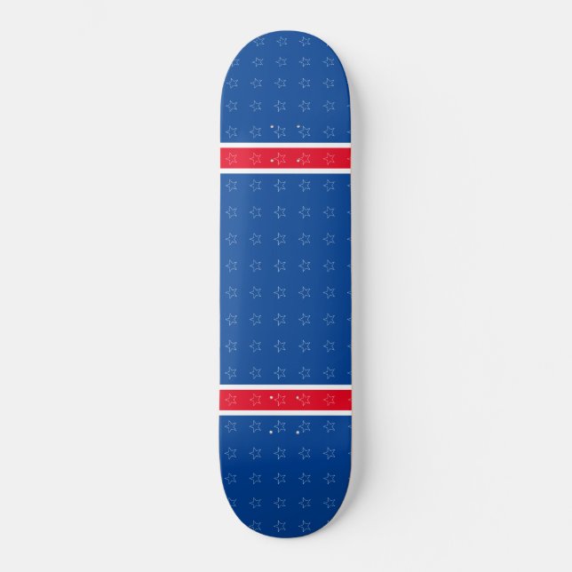 Amerikansk patriotisk mini skateboard bräda 18,5 cm (Framsida)