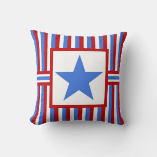 Amerikansk patriotisk modern folkkonst kastkudde kudde