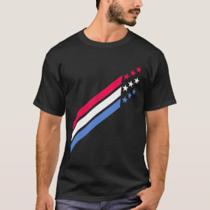 Amerikansk patriotisk röd vit blå stjärnor och S T Shirt
