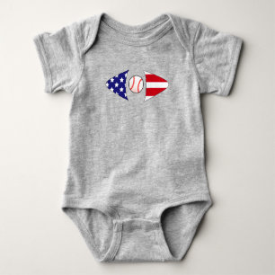 Amerikansk/patriotisk softball/baseboll t shirt
