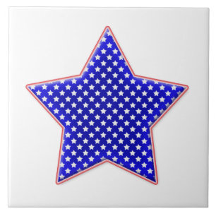 Amerikansk patriotisk stjärna kakelplatta