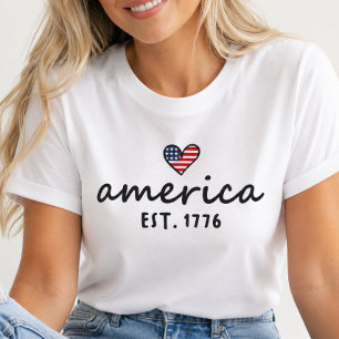 Amerikansk patriotisk t-shirt 1776
