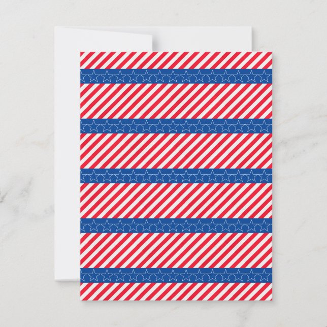 Amerikansk patriotisk tack kort (Framsida)