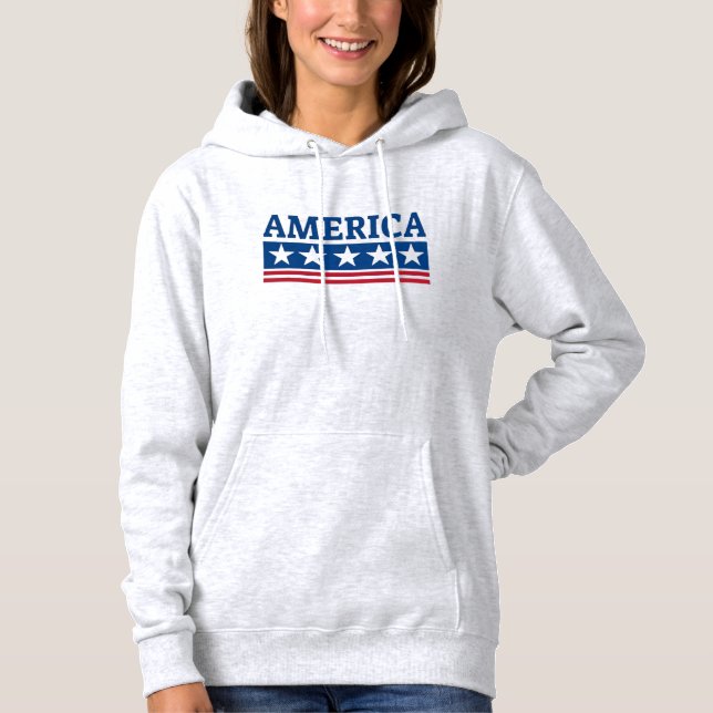 Amerikansk patriotisk typografi t shirt (Framsida)