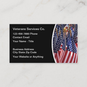 Amerikansk patriotisk veteran-tema  visitkort